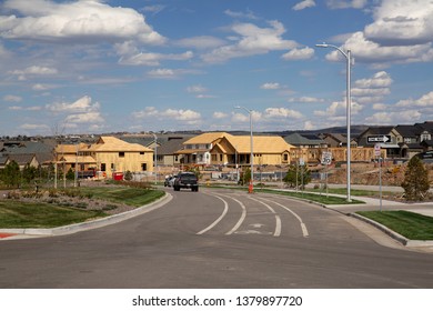 Littleton, Colorado - Apr 24 2019:Denver Suburban Sprawl New Home Construction