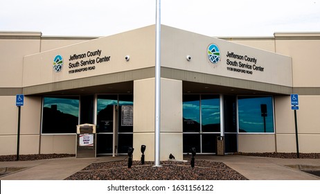 Littleton, Colorado, USA, 1/26/2020, Jefferson county south service center entrance