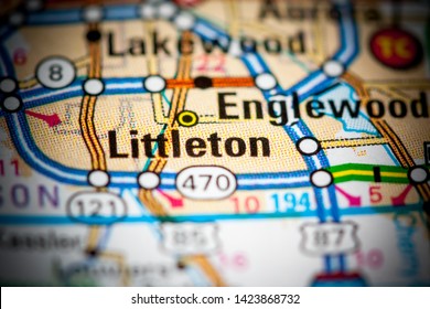 Littleton. Colorado. USA On A Map