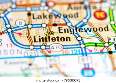 Littleton. Colorado. USA On A Map