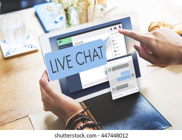 Live Chat Chatting Communication Digital Web Concept