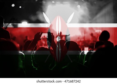  Live Music Concert With Blending Kenya Flag On Fans