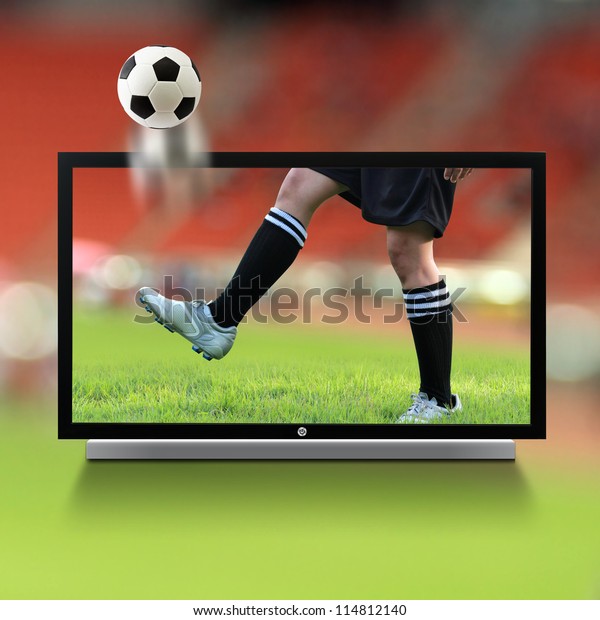Live Soccer On Tv Stock Photo (Edit Now) 114812140