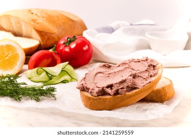 Liver Meat Pate Spread On White Stock Photo 2141259559 | Shutterstock