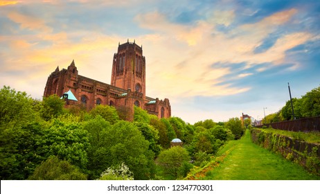 Liverpool Cathedral or the Cathedral Church of the Risen Christ in Liverpool, UK 
