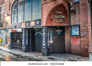 Liverpool, England - 2 April, 2017: Front view of the Cavern Club. The venue became the centre of the rock and roll scene in Liverpool in the early 1960s and regularly played host to The Beatles.