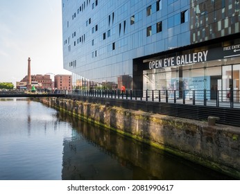 Liverpool, England, July 26th 2021: The Open Eye Gallery Is A Photography Gallery And Archive In Liverpool, It Was Established In 1977.The Main Facade And The Pump House Far Left. Copy Text Space.