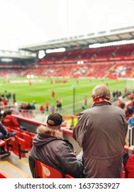 Liverpool FC (LFC). Anfield Stadium supporters. 