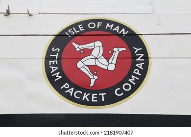 Liverpool, Merseyside, England, UK.  July 8, 2022. The Steampacket, Isle Of Man Roll On Roll Off Car And Passenger Ferry Logo.