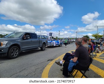 Liverpool, NS, CAN, June 25th, 2022 - A Pirate Balloon Float Being Taken Through The Privateer Days Parade In Liverpool NS.