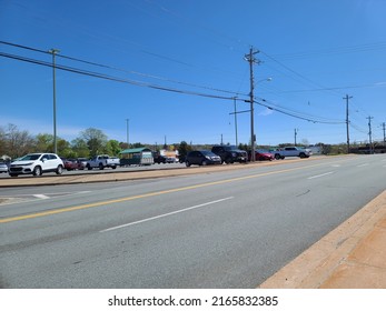 Liverpool, NS, CAN, May 24, 2022 - A Main Street Section Heading Into Liverpool NS.