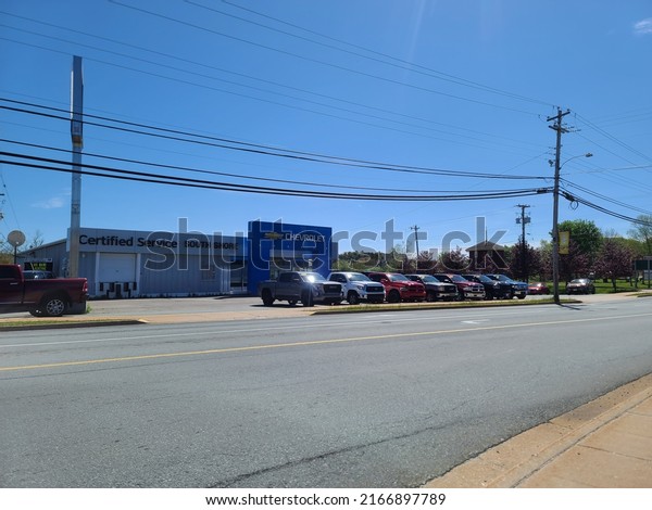Liverpool, NS, CAN, May 24, 2022 - The\
Chevrolet dealership located in Liverpool NS.\
