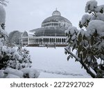 Liverpool Sefton Park palmhouse snow