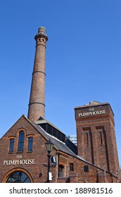 LIVERPOOL, UK - APRIL 15TH 2014: The Pumphouse situated on Albert Dock in Liverpool on 15th April 2014.