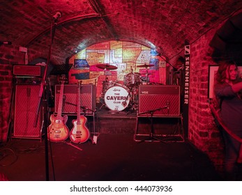 LIVERPOOL, UK - CIRCA JUNE 2016: The Cavern Club nightclub at 10 Mathew Street where The Beatles played