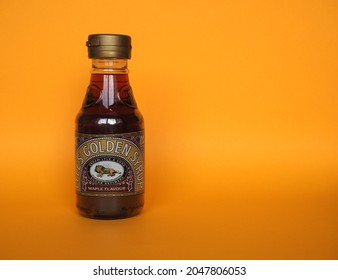 LIVERPOOL, UK - CIRCA JUNE 2021: Bottle Of Tate And Lyle Golden Maple Syrup