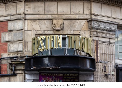 Liverpool / UK - January 12 2020: Epstein Theatre Sign, Hanover Street, Liverpool