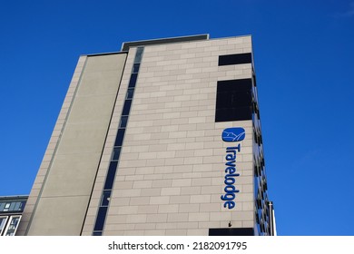 Liverpool, UK- July 10,  2022: The Travelodge Hotel In Liverpool. Travelodge Hotels Limited Is A Private Company Operating In The Hotels And Hospitality Industry Throughout The UK.