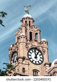 Liverpool UK Sept 2022 Royal Liver Building Pier Head Clock Tower 