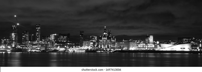 LIverpool Waterfront in Black and White