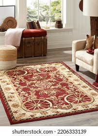 living area interior room carpet design