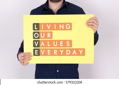 Living Our Values Everyday Acronym