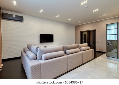 living room with a beautiful interior - Shutterstock ID 1034386717