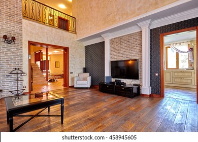 living room with a beautiful interior - Shutterstock ID 458945605