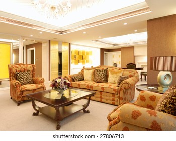 Living Room Of Luxury Suite In Hotel