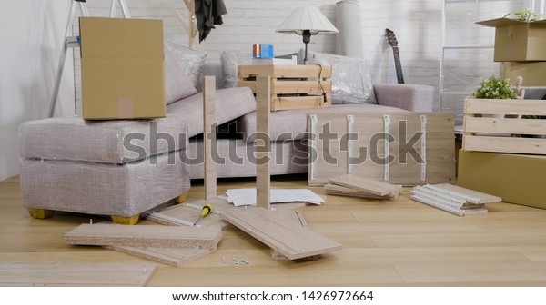 Living Room New Home Flat Pack Stock Photo Edit Now 1426972664