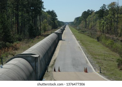 Livingston, Louisiana, USA - 2019: The Laser Interferometer Gravitational-Wave Observatory (LIGO), A Large-scale Physics Experiment And Observatory To Detect Cosmic Gravitational Waves.