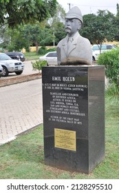 Livingstone, Zambia - April 20th, 2015: A Statue Of Czech Scientist And Explorer Emil Holub In Livingstone, Zambia