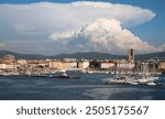 livorno port on sunny day, Italy