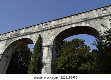 Águas Livres Aqueduct, In Jardim Das Amoreiras, Lisbon, Portugal. Beginning Of Construction In The 18th Century And End Of Construction In The 19th Century.