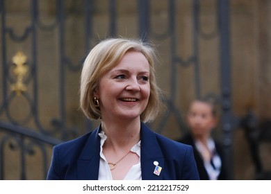 Liz TRUSS, Prime Minister Of The United Kingdom Arrives To Attend In A Meeting Of The European Political Community In Prague, Czechia On October 7, 2022.
