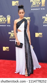 Liza Koshy At The 2018 MTV Movie And TV Awards Held At The Barker Hangar In Santa Monica, USA On June 16, 2018.