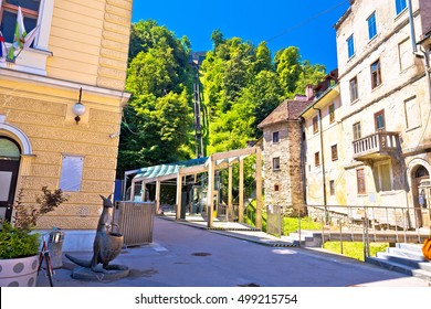 Ljubljana Architecture And Funicular View, Capital Of Slovenia