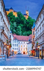 Ljubljana. Beautiful Cities Of Europe - Charming, Capital Of Slovenia View Of The Downtown, Castle.