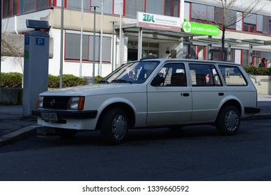 LJUBLJANA, SLOVENIA - MARCH 14, 2019: Opel Kadett D Caravan 1.6D Diesel Popular German Compact Estate (station Wagon) 1980s Car On The City Street