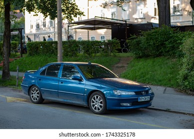 LJUBLJANA, SLOVENIA - MAY 27, 2020: Peugeot 406 Facelift Popular 1990s And 2000s French Midsize Old Car