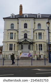 Llandudno, UK: Apr 10, 2022: Rebuilding Work Of The Historic Victorian Style Tudno Castle Hotel Is Nearing Completion. The Hotel Will Operate Under The Premier Inn Brand Who Are Recruiting Staff