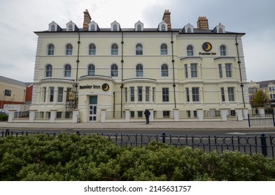 Llandudno, UK: Apr 10, 2022: Rebuilding Work Of The Historic Victorian Style Tudno Castle Hotel Is Nearing Completion. The Hotel Will Operate Under The Premier Inn Brand.