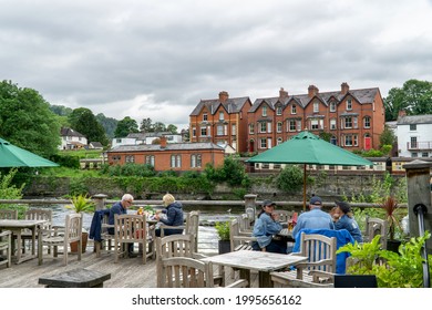 Llangollen, Wales: 6 June 2021: The Corn Mill Pub Riverside Terrace, Llangollen, Wales