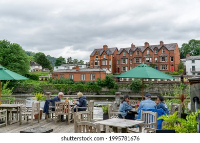 Llangollen, Wales: 6 June 2021: The Corn Mill Pub Riverside Terrace, Llangollen, Wales