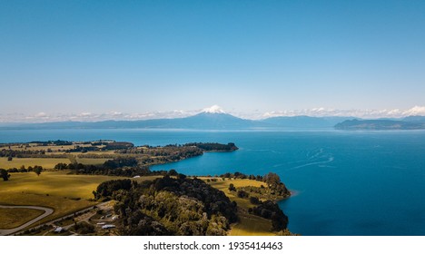 Llanquihue Lake, Osorno Volcan in south of Chile. Beatitful Lake with look the Volcán Osorno in the horizont - Shutterstock ID 1935414463