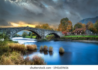 Llanrwst Bridge On The River Conwy, Snowdonia