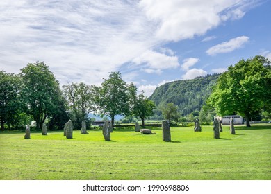 Llanrwst, Wales - 8 June 2021: Llanrwst Gorsedd Circle, North Wales