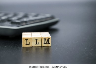LLM Large Language Model on Cubes - Shutterstock ID 2380464089