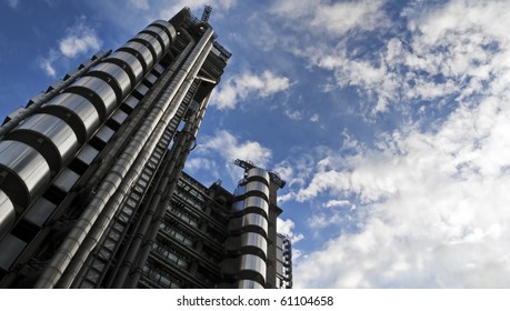 The Lloyd's Building (also known as The Inside-Out Building) with copy space.