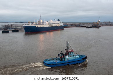 LNG Carrier At Sabetta Port